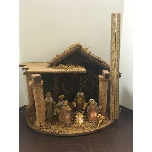 Nativity Scene Set 9 Piece Figurine Made in Italy Handmade Christmas Vintage - Picture 9 of 15